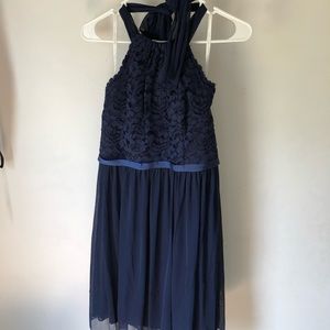 Navy Lace Bridesmaids Dress